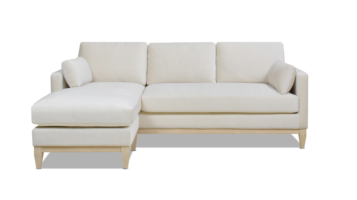 Knox 89" Modern Farmhouse Reversible Chaise Sectional Sofa, French Beige