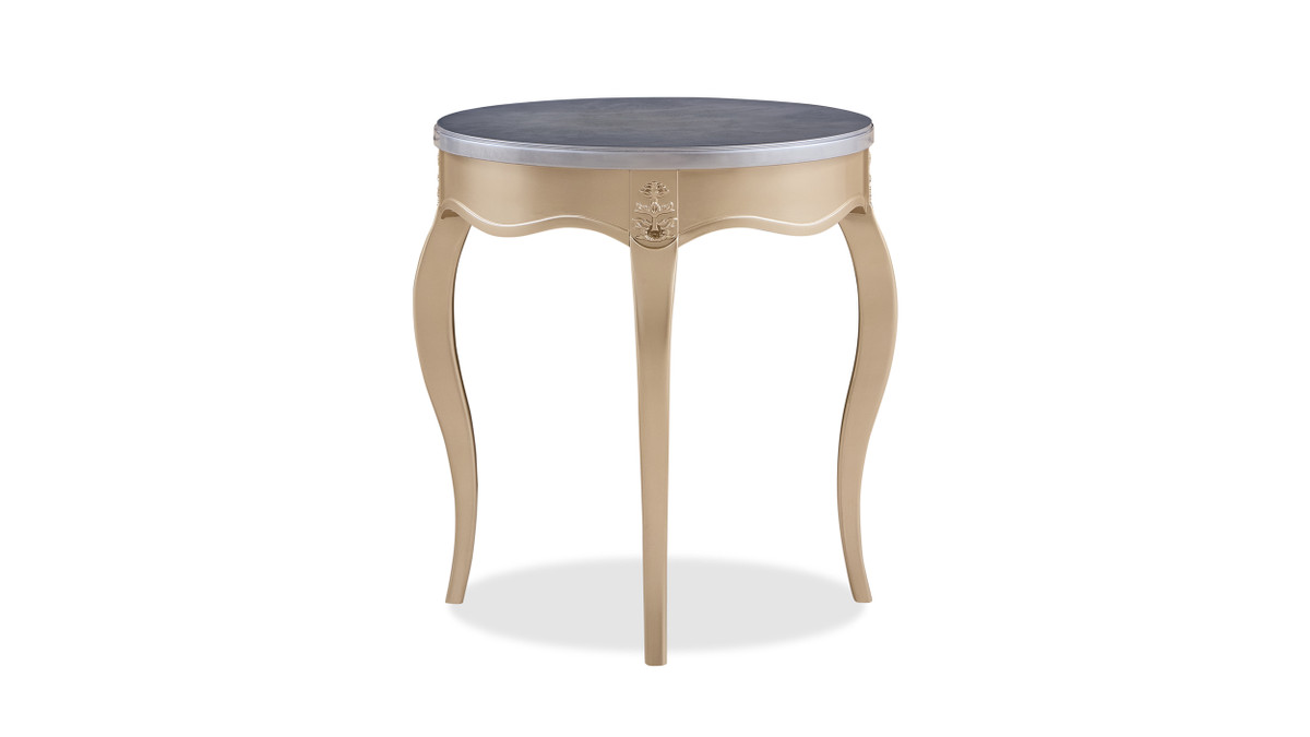 Carina Resin Top Side Table with Cabriole Legs