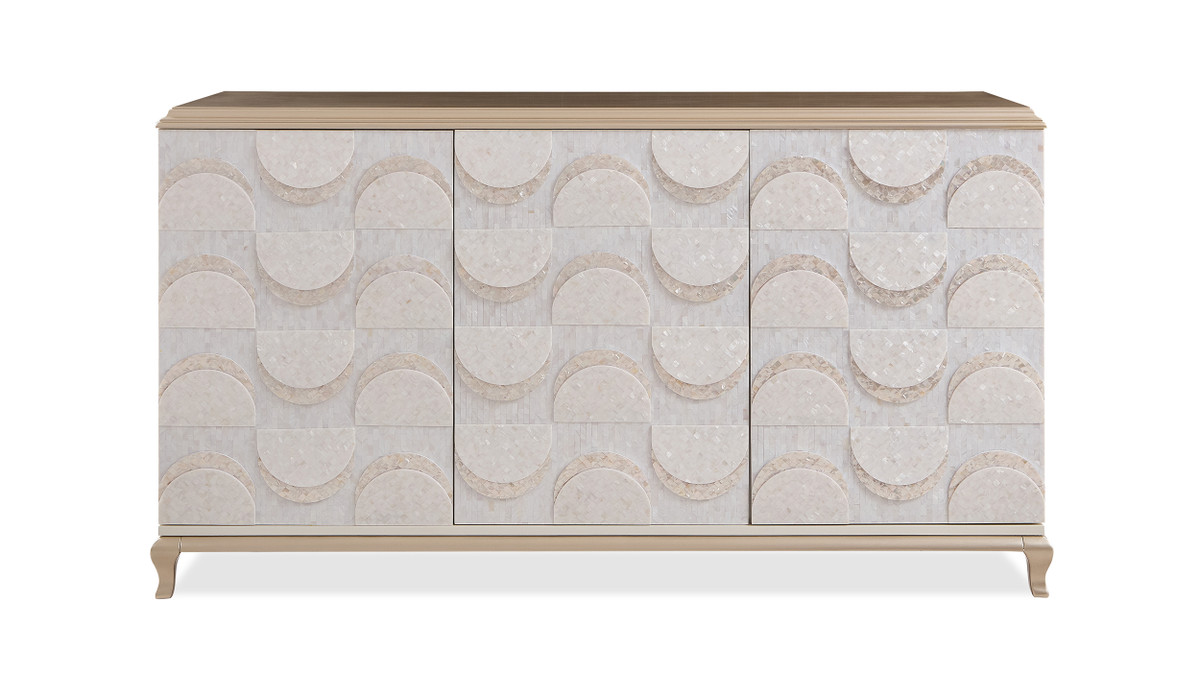 Selene Mother of Pearl 4-Door Credenza