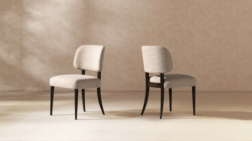 Harriet Split Back Upholstered Dining Side Chair, Set of 2, Merino Gray