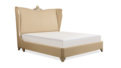 Marquis Wingback Upholstered Shelter Platform Bed