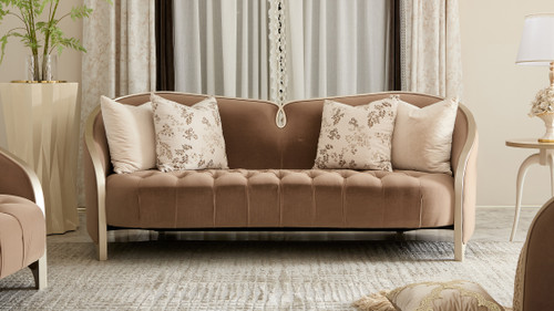 Amara 2-Seater Upholstered Barrel Loveseat