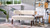 Jared Tufted Bench Settee, Sky Neutral Beige