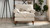 Alana 38" Lawson Accent Arm Chair Metal Casters, Sky Neutral Beige