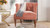 Katherine Tufted Accent Chair, Peach Orange
