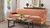 Alana Lawson Three-Cushion Tight Back Sofa, Peach Orange