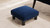Jules Square Accent Ottoman, Velvet, Navy Blue