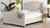 Marcella Upholstered Shelter Headboard Bed Set, Queen, Sky Neutral Beige