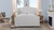 Marcella Upholstered Shelter Headboard Bed Set, Queen, Bright White