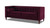 Jack 84" Modern Tuxedo Tufted Sofa, Burgundy
