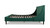 Aspen Vertical Tufted Headboard Platform Bed Set, King, Evergreen