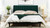 Aspen Vertical Tufted Headboard Platform Bed Set, King, Evergreen