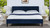 Aspen Vertical Tufted Headboard Platform Bed Set, King, Navy Blue