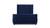 Brooklyn Queen Tufted Panel Bed Headboard and Footboard Set, Navy Blue