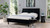 Aspen Vertical Tufted Headboard Platform Bed Set, Queen, Anthracite Black