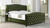 Marcella Upholstered Shelter Headboard Bed Set, King, Olive Green