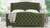 Marcella Upholstered Shelter Headboard Bed Set, King, Olive Green