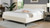 Aspen Vertical Tufted Headboard Platform Bed Set, King, Cloud White
