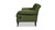 Alana 38" Lawson Accent Arm Chair Metal Casters, Olive Green