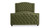 Marcella Upholstered Shelter Headboard Bed Set, Queen, Olive Green