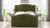 Marcella Upholstered Shelter Headboard Bed Set, Queen, Olive Green