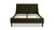 Aspen Vertical Tufted Modern Headboard Platform Bed Set, Queen, Olive Green