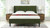 Aspen Vertical Tufted Modern Headboard Platform Bed Set, Queen, Olive Green