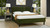 Aspen Vertical Tufted Modern Headboard Platform Bed Set, Queen, Olive Green
