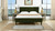 Aspen Vertical Tufted Modern Headboard Platform Bed Set, Queen, Olive Green