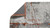 Quarry 5 x 6.5" Abstract Area Rug, Gray & Orange Polypropylene