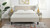 Aspen Vertical Tufted Modern Headboard Platform Bed Set, Queen, French Beige
