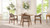 Americana Mid-Century Modern Cane Back Dining Chair, Taupe Beige
