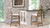 Panama 26.5" Curved Back Cane Rattan Counter Stool, Set of 2, Ivory White Bouclé