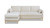 Knox 89" Modern Farmhouse Reversible Chaise Sectional Sofa, French Beige