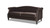 Elaine 77" Camel Back Small Space Sofa, Deep Brown