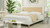 Haley Upholstered Cane-Back Platform Bed, King, Snow White