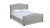 Fontana Wingback Upholstered Platform Bed Frame, Queen, Silver Grey