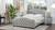 Fontana Wingback Upholstered Platform Bed Frame, Queen, Silver Grey