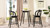 Breda Small Space Counter-Height Round Bistro Dining Set, 3-Piece Set, Dining Table & 2 Stools, Black