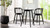 Breda 25" Round Counter-Height Bistro Dining Table with Spindle Legs, Black