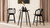 Breda 25" Round Counter-Height Bistro Dining Table with Spindle Legs, Black