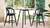 Breda 25" Round Counter-Height Bistro Dining Table with Spindle Legs, Black