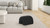 Bridge 16" Arched Upholstered Footstool Ottoman, Ebony Black Bouclé