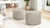 Pouf 23" Luxury Oversized Bean Bag Cube Ottoman, Apollo Bust Gold & Cream
