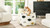 Pouf 23" Luxury Oversized Bean Bag Cube Ottoman, Cumulus Cream White
