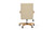 Dumont Modern Farmhouse High Back Executive Home Office Chair, Neutral Cream Beige & Natural Wood