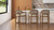 Americana Mid-Century Modern 30.5" Cane Back Bar Stool, Taupe Beige