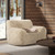Summit 49" Faux Sheepskin Overstuffed Arm Chair, Cream Beige