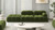 Marcel 109.5" Bubble Modular Modern Chaise Single Arm 3-Piece Sofa, Olive Green