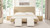 Stockholm Modern Wavy Headboard Platform Bed, King, Fawn Brown
